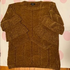 long sleeve chenille tiered sleeve sweater